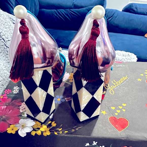 DOLCE & GABBANA Jackie Leather Court Block Heels US7 UK4 EU37 - Picture 14 of 17